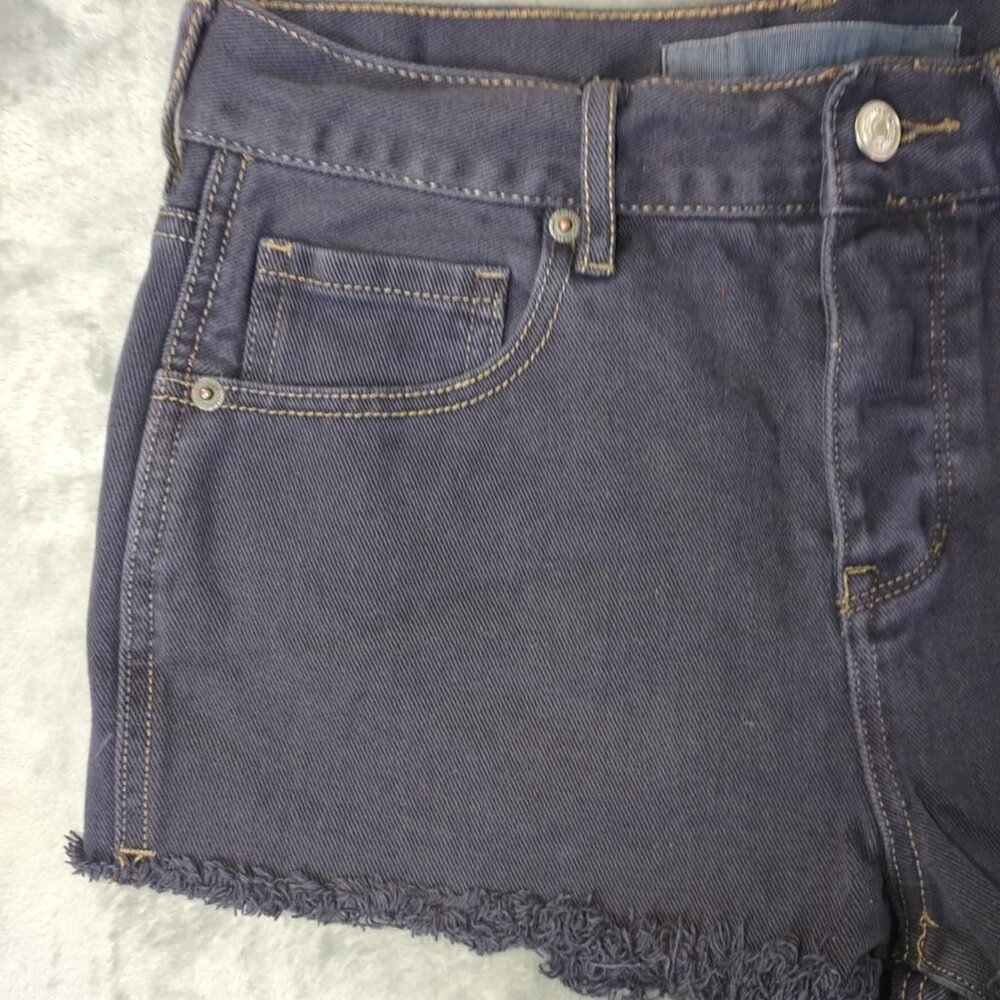Melville Women 27 Denim HighRise Frayed Cutoff DaisyDuke Jean Shorts 100% Cotton - Picture 7 of 12